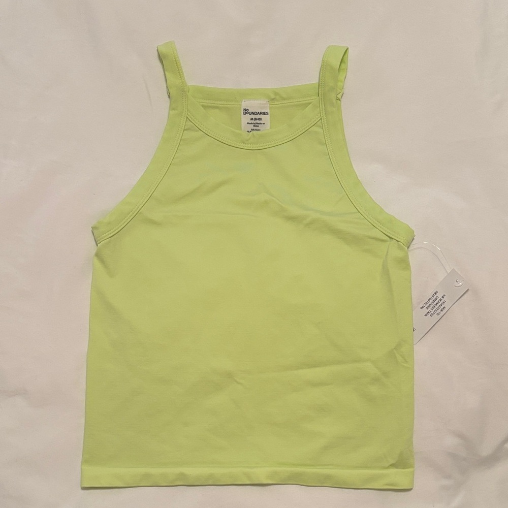 No Boundaries Lime Green Tank Top